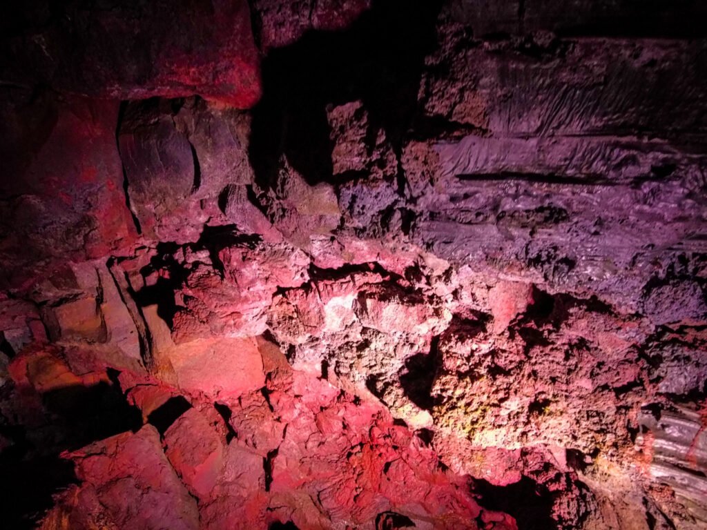 Lava tunnel in iceland